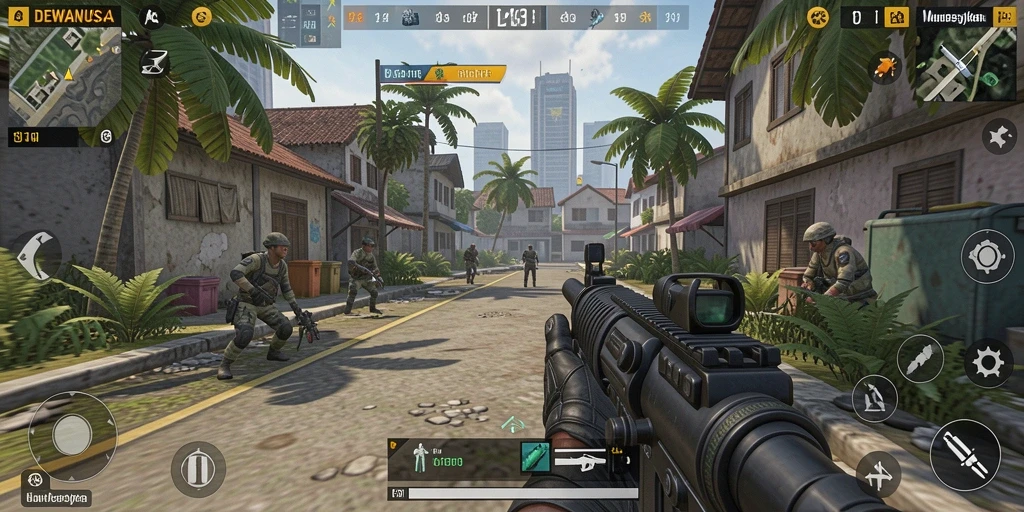 Tampilan gameplay DEWANUSA yang mendebarkan dan penuh aksi.