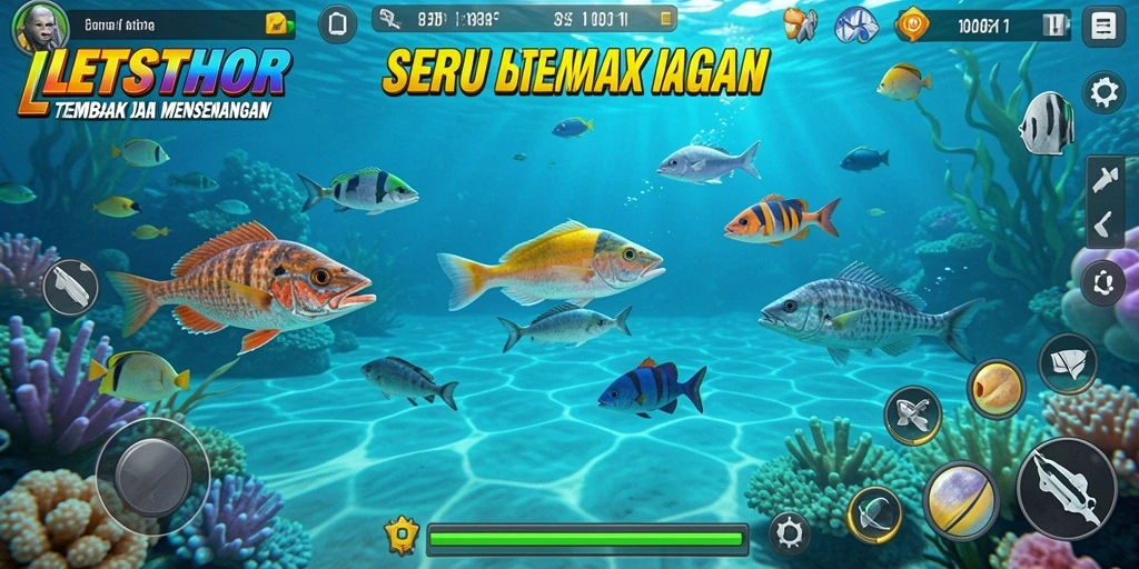 Tampilan menakjubkan dari permainan Tembak Ikan LETSTHOR.