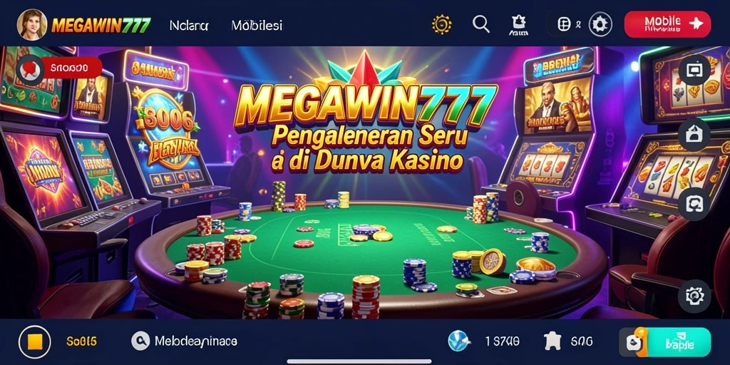 Screenshot gameplay MEGAWIN777 menampilkan suasana kasino yang menarik.