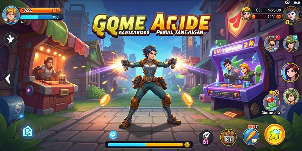 Tangkapan layar permainan QQ222 menunjukkan momen menegangkan dalam gameplay Arcade.